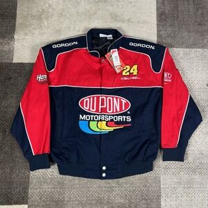 Vintage Winners Circle Jeff Gordon Dupont Motorsports Youth L Nascar Jacket Red